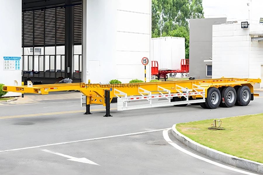 40ft 3-Axle Gooseneck Skeleton Semi-Trailer